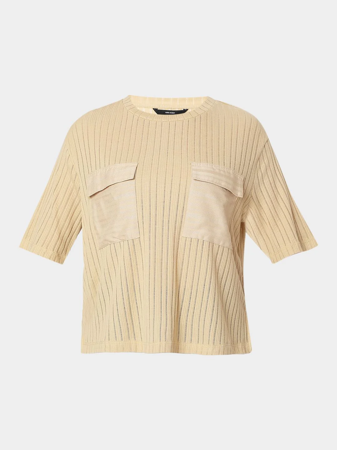Taupe Striped T-Shirt - Image 7