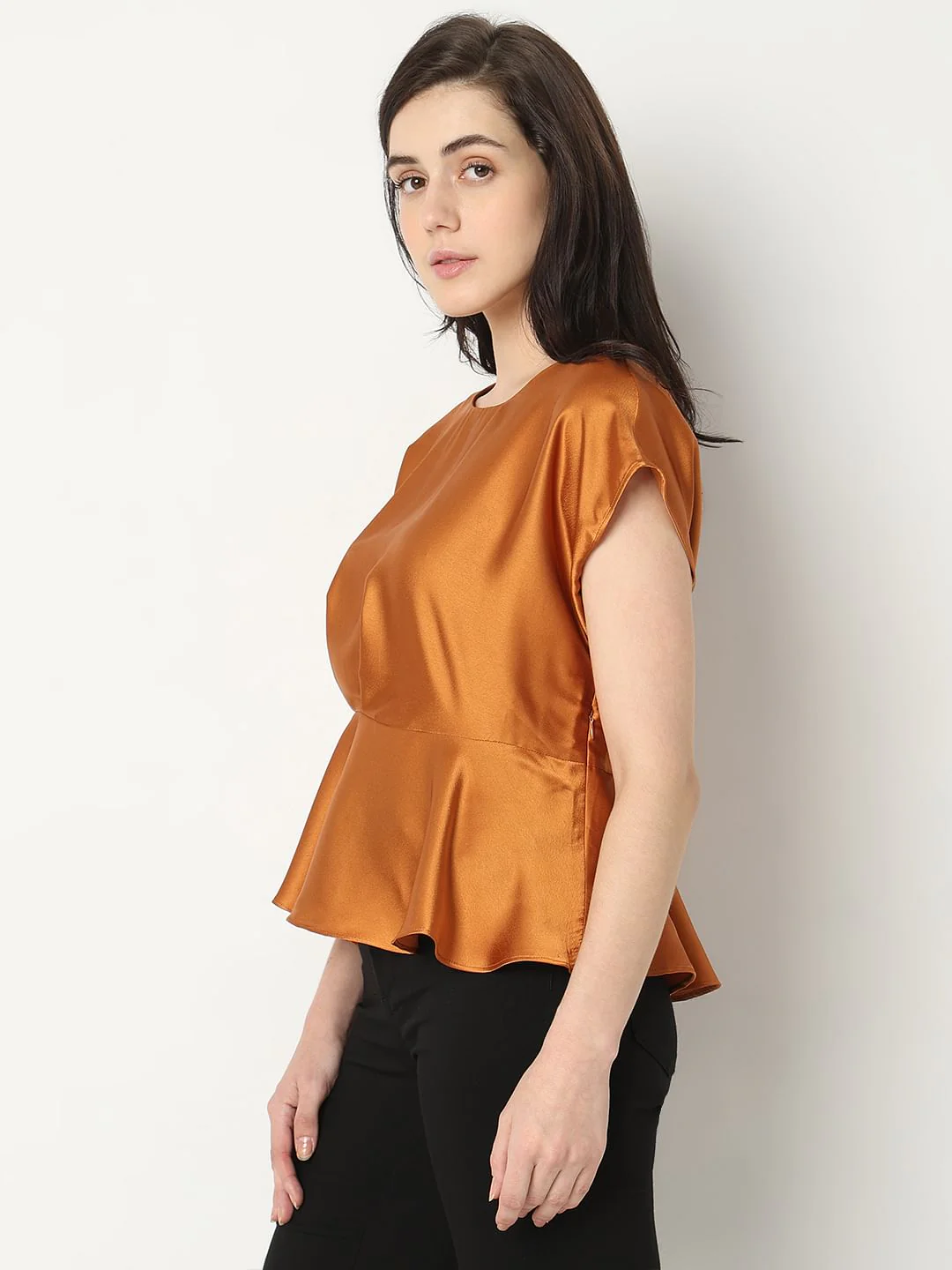 Copper Peplum Top - Image 3