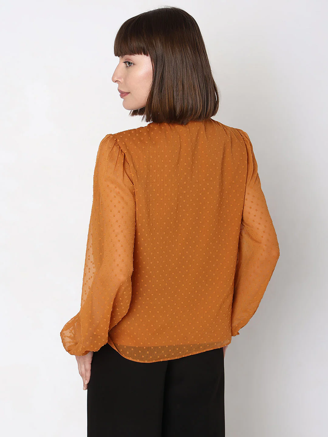 Dark Yellow Dobby Top - Image 4