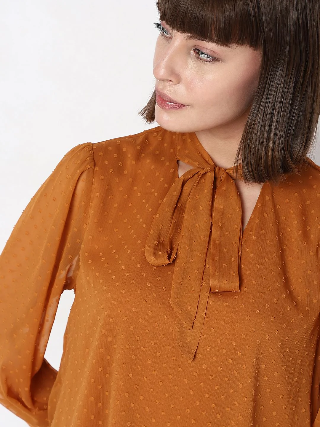 Dark Yellow Dobby Top - Image 6