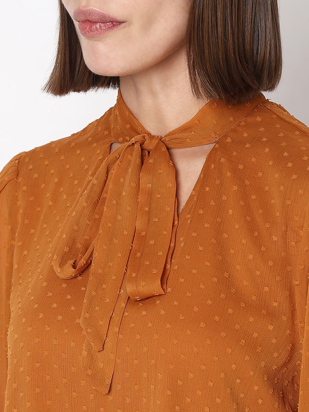 Dark Yellow Dobby Top - Image 8