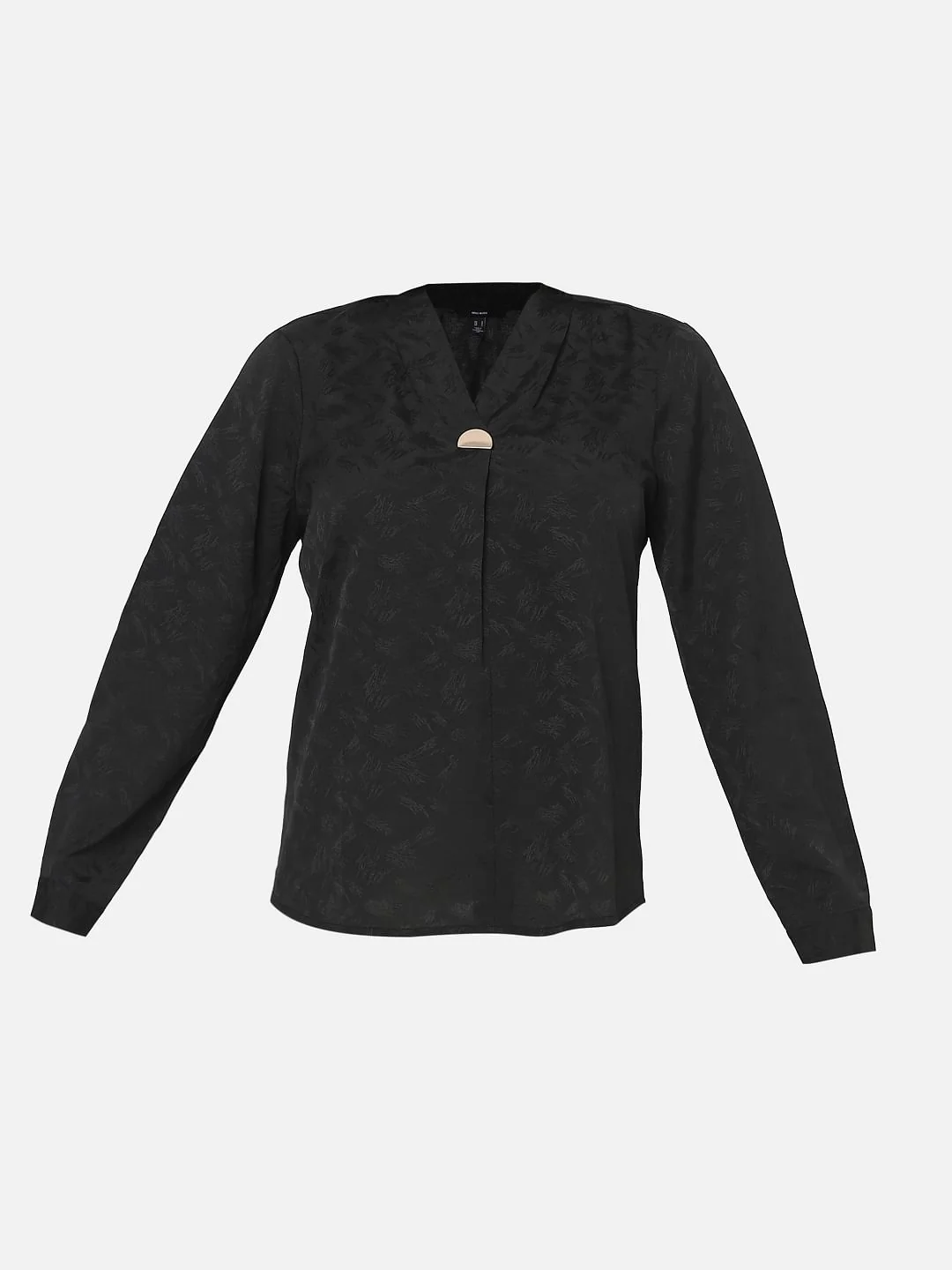 Black Jacquard Printed Top - Image 8