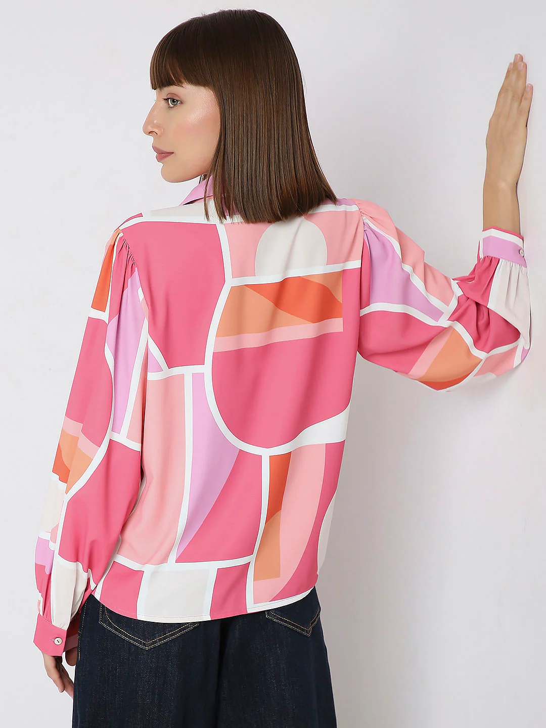 Pink Colourblocked Shirt - Image 4