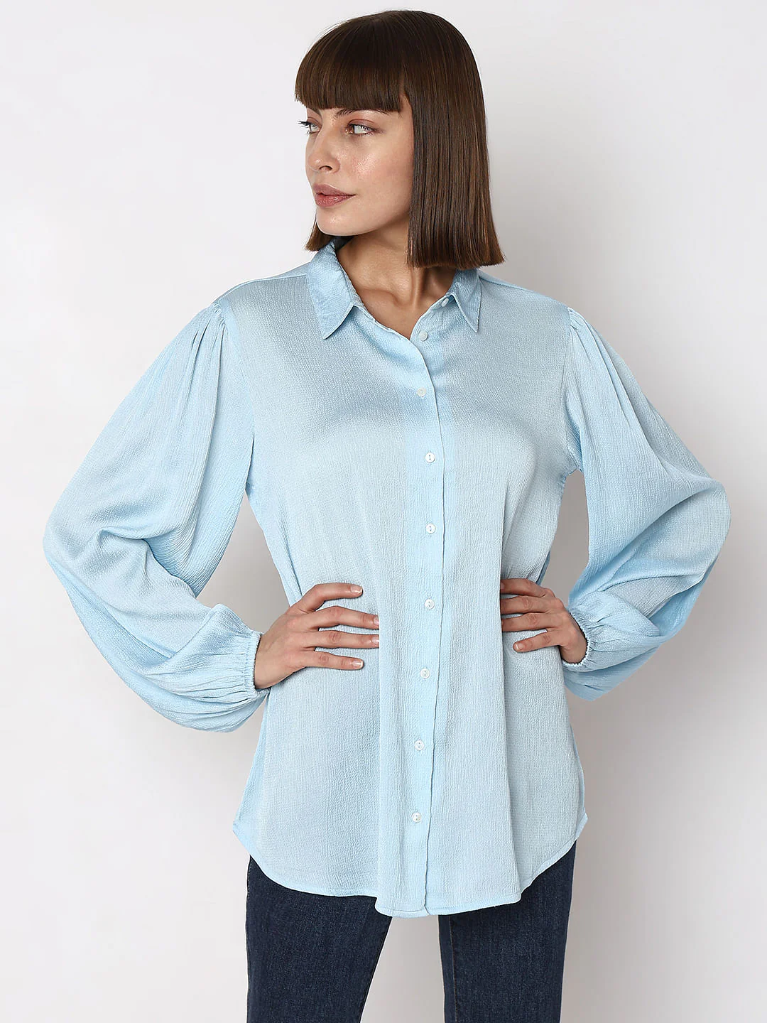 Light Blue Textured Shirt - Image 2