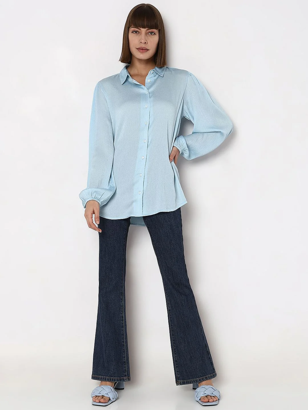 Light Blue Textured Shirt - Image 5