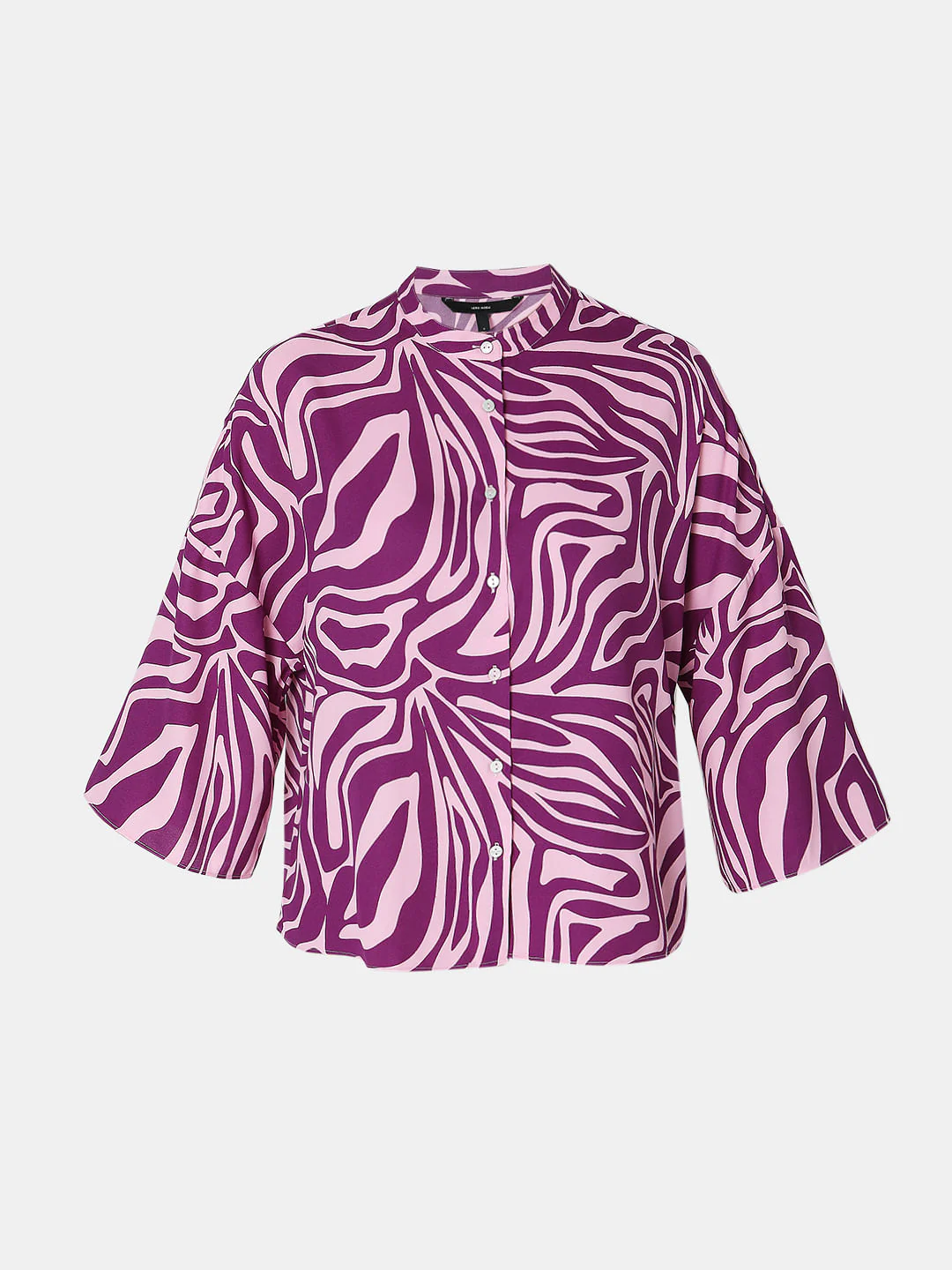Purple Abstract Print Shirt - Image 7