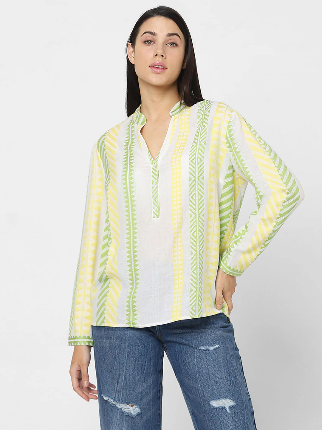 Cream Printed Top - Image 2
