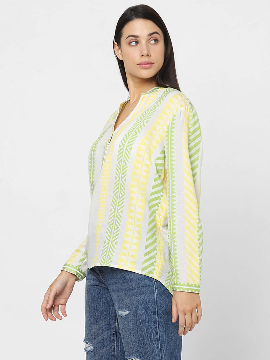 Cream Printed Top - Image 3