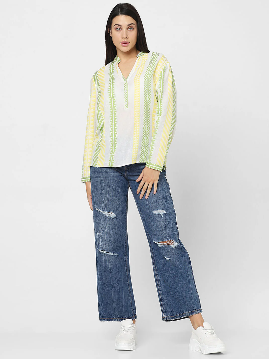Cream Printed Top - Image 7
