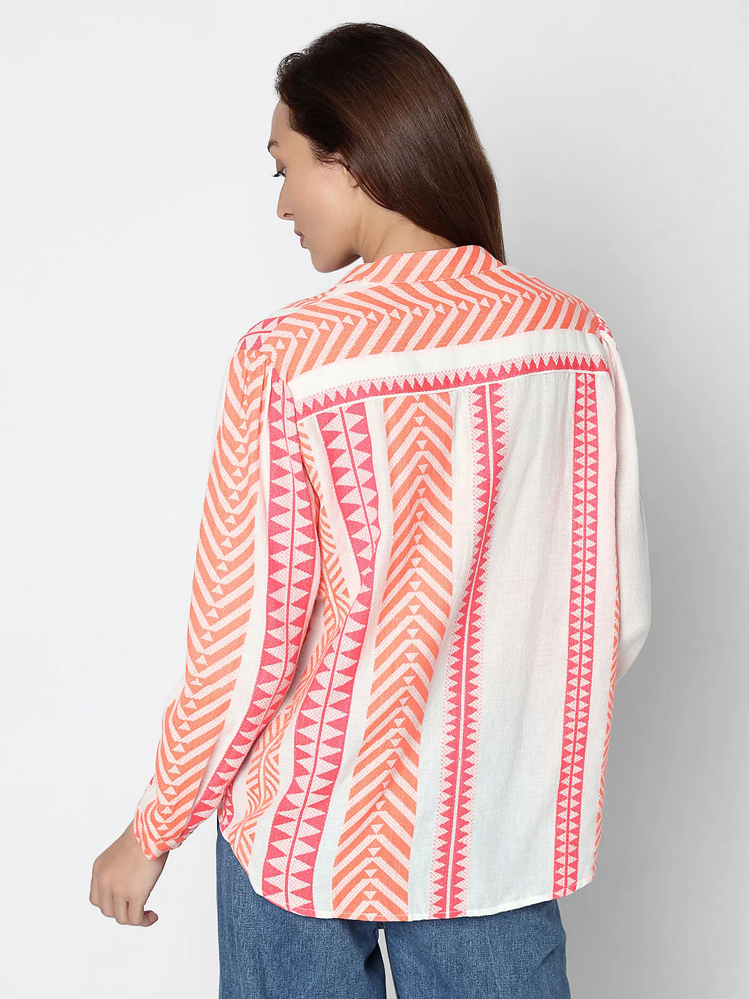 Coral Pink Printed Top - Image 4