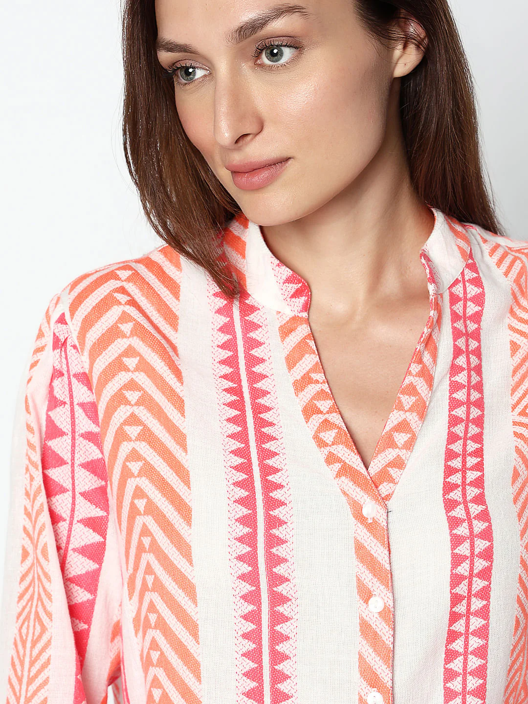 Coral Pink Printed Top - Image 6