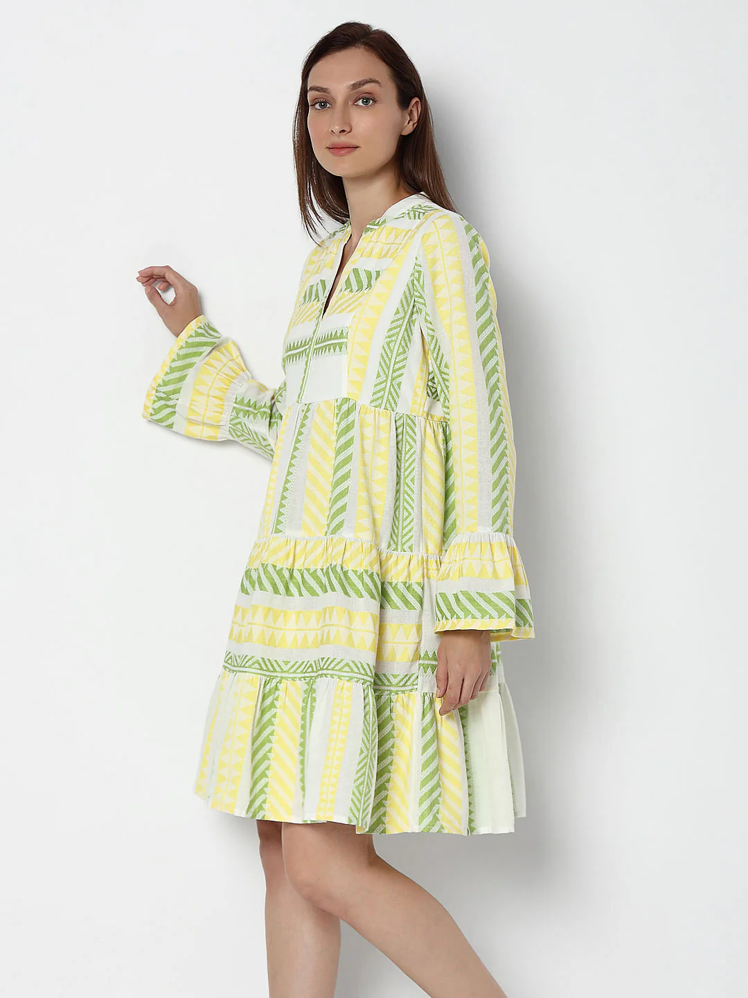 Cream Printed Shift Dress - Image 3