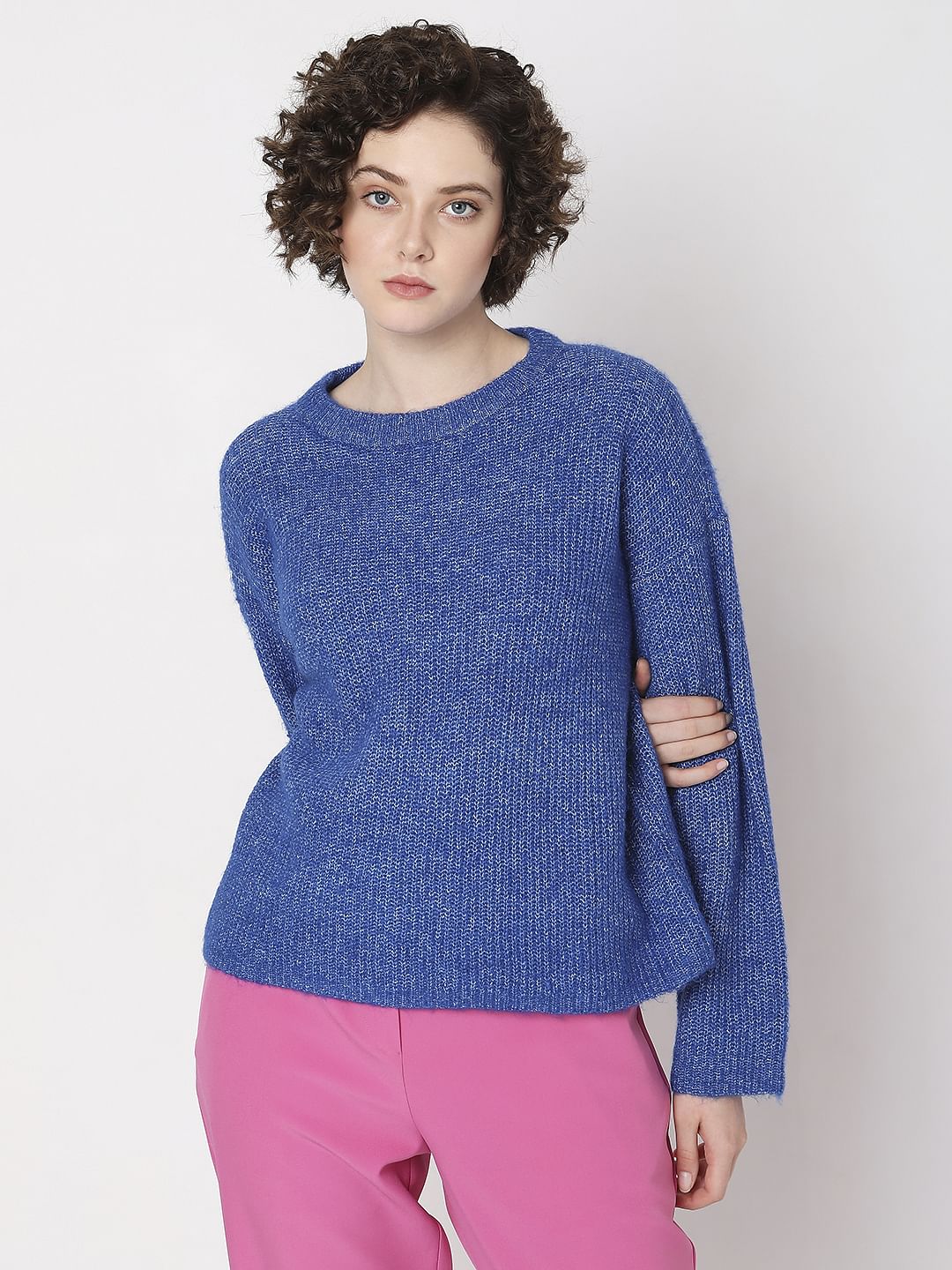 Blue Full Sleeves Pullover - Image 2