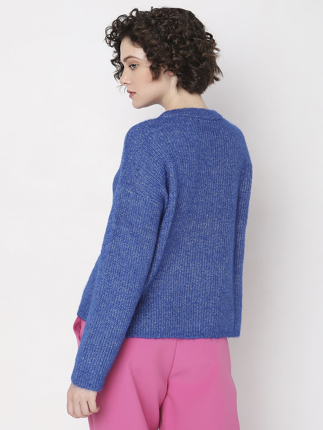Blue Full Sleeves Pullover - Image 4