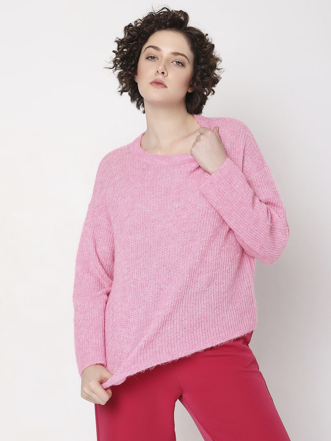 Pink Full Sleeves Pullover - Image 2