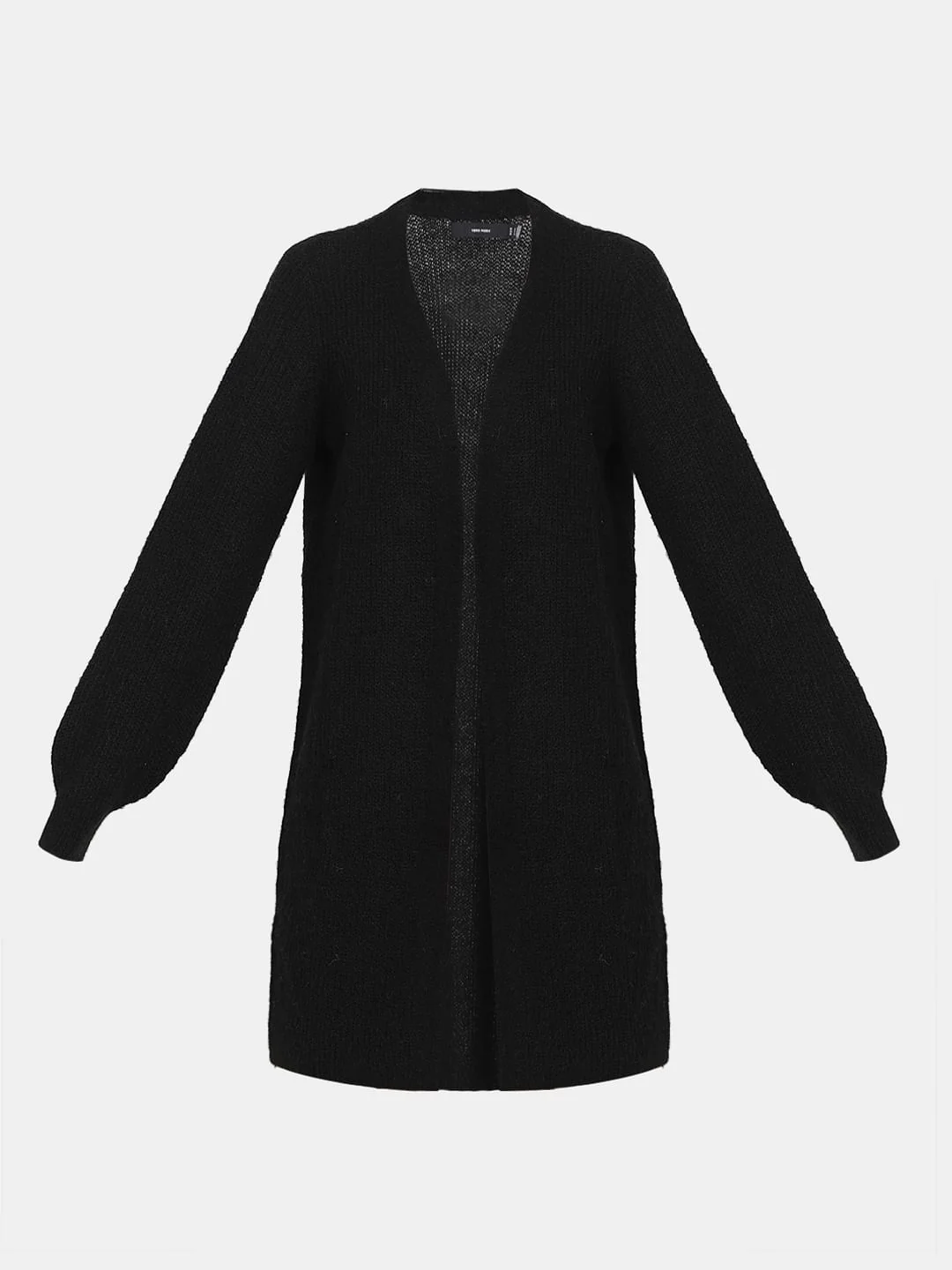 Black Front Open Cardigan - Image 7