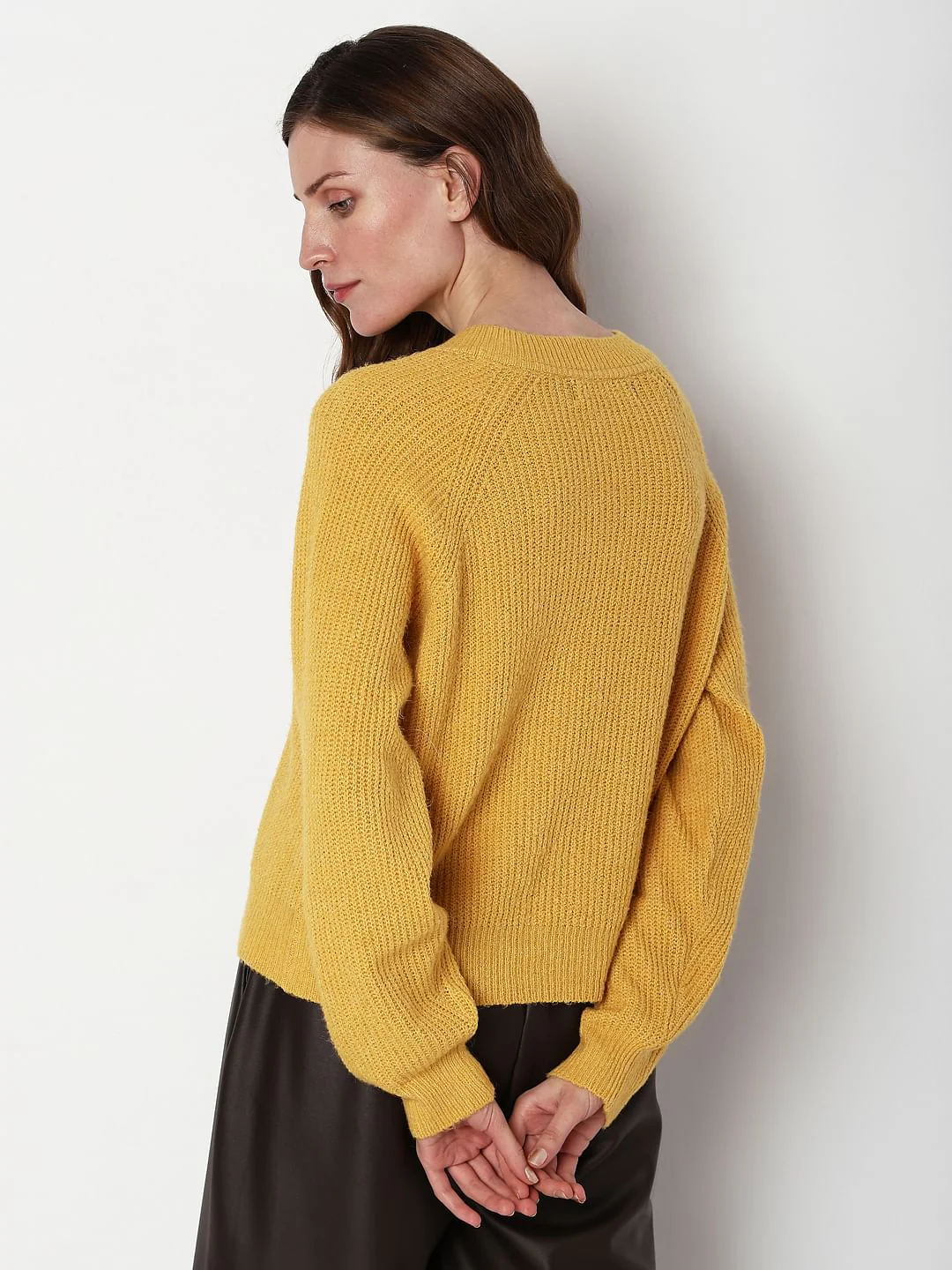 Yellow Button Detail Pullover - Image 4