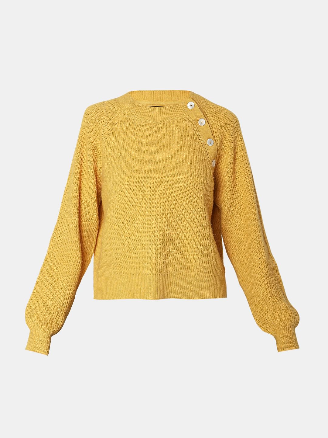 Yellow Button Detail Pullover - Image 7