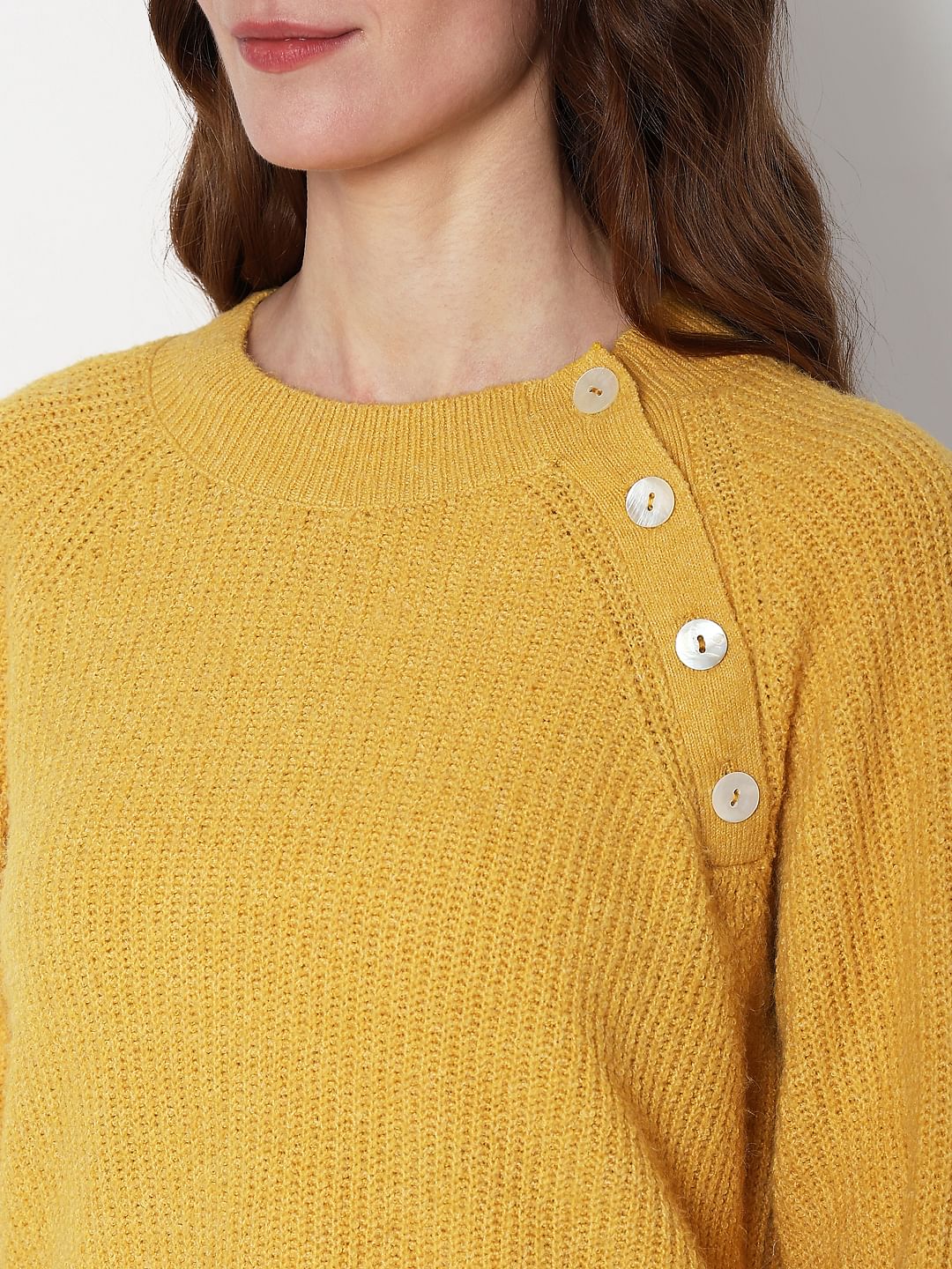 Yellow Button Detail Pullover - Image 8