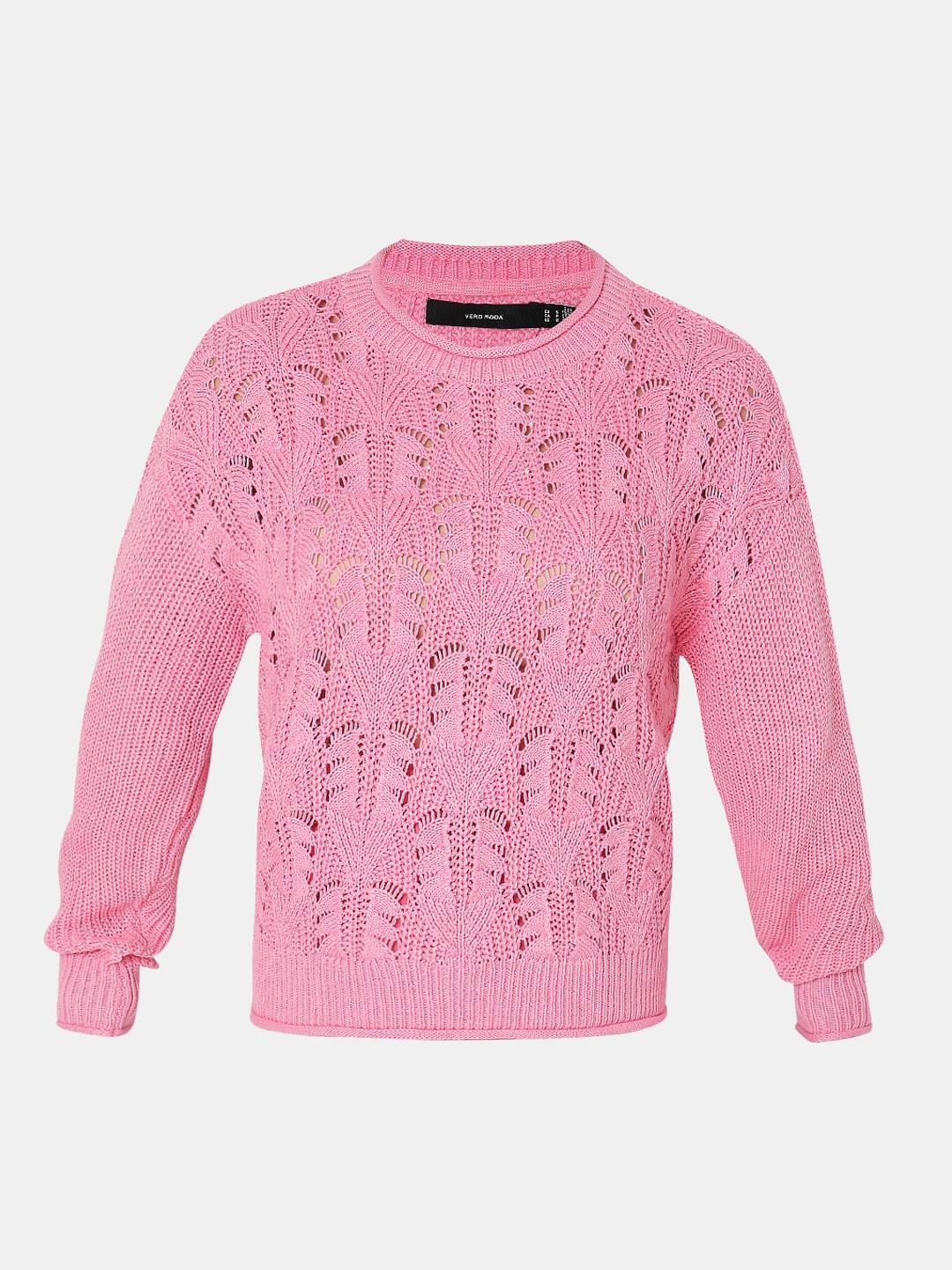 Pink Jacquard Knit Pullover - Image 7