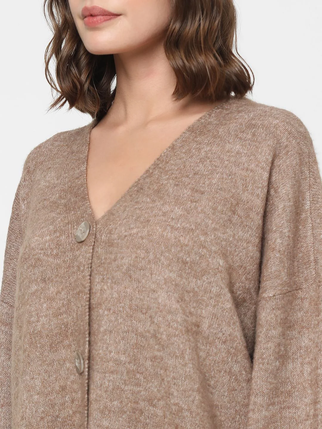 Brown Buttoned Front Cardigan - Image 8