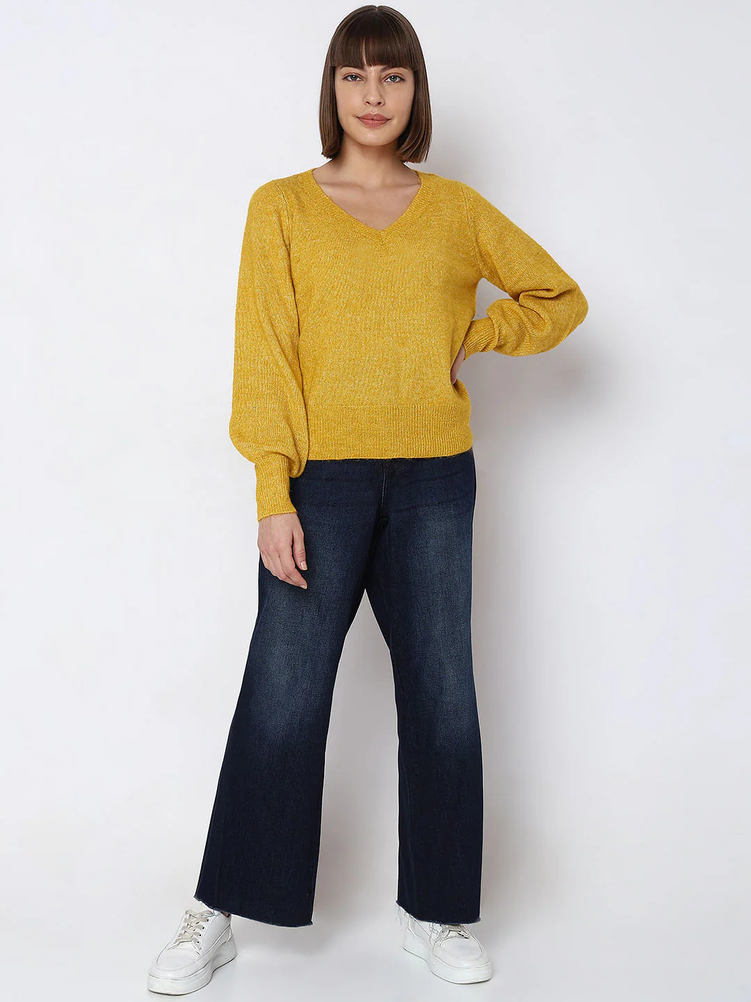 Yellow V-Neck Pullover - Image 5