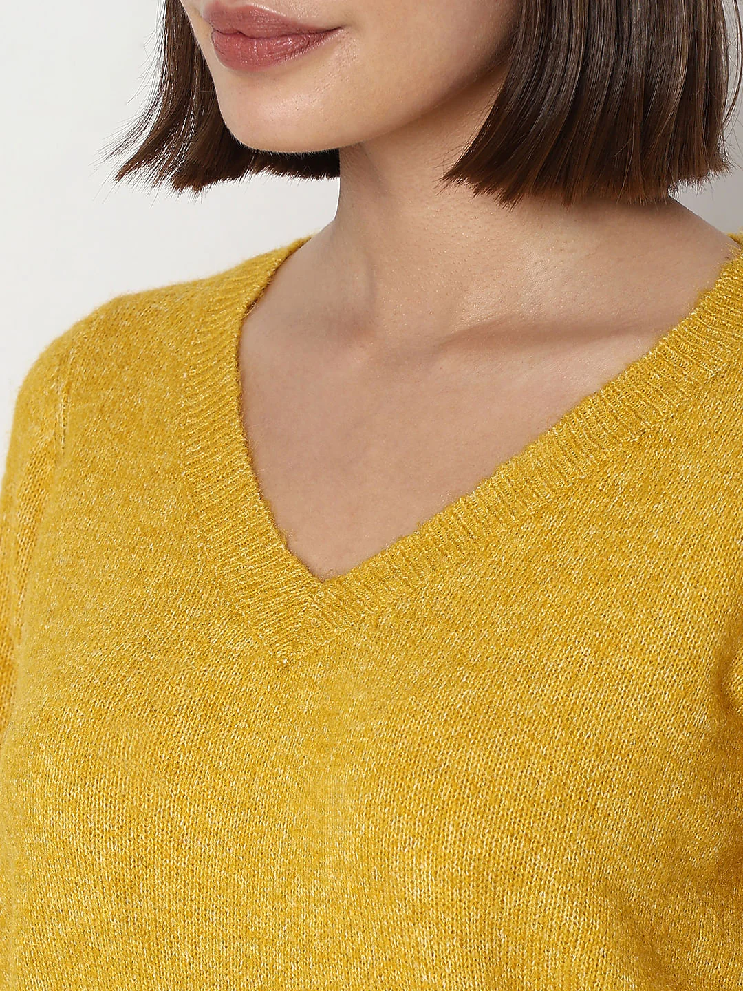 Yellow V-Neck Pullover - Image 8