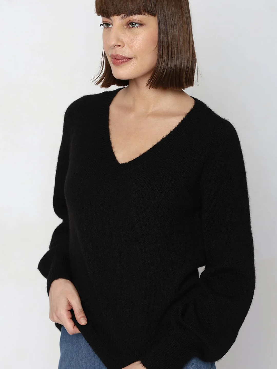 Black V-Neck Pullover - Image 6