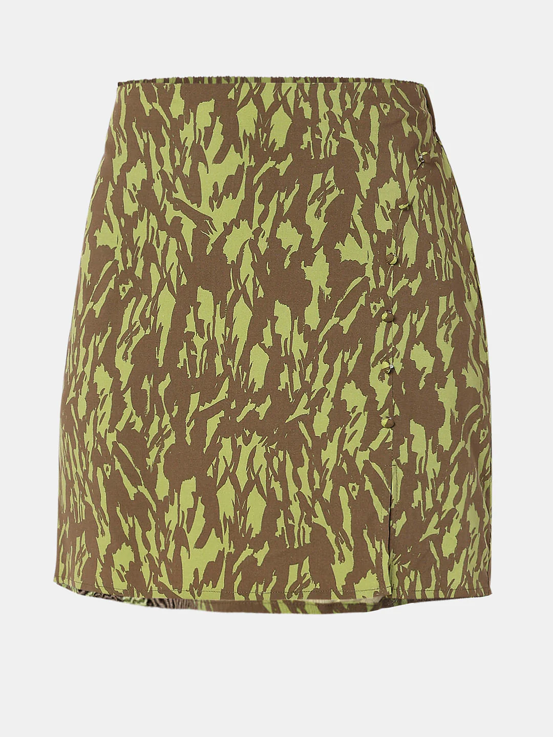 Green High Rise Animal Print Skirt - Image 7