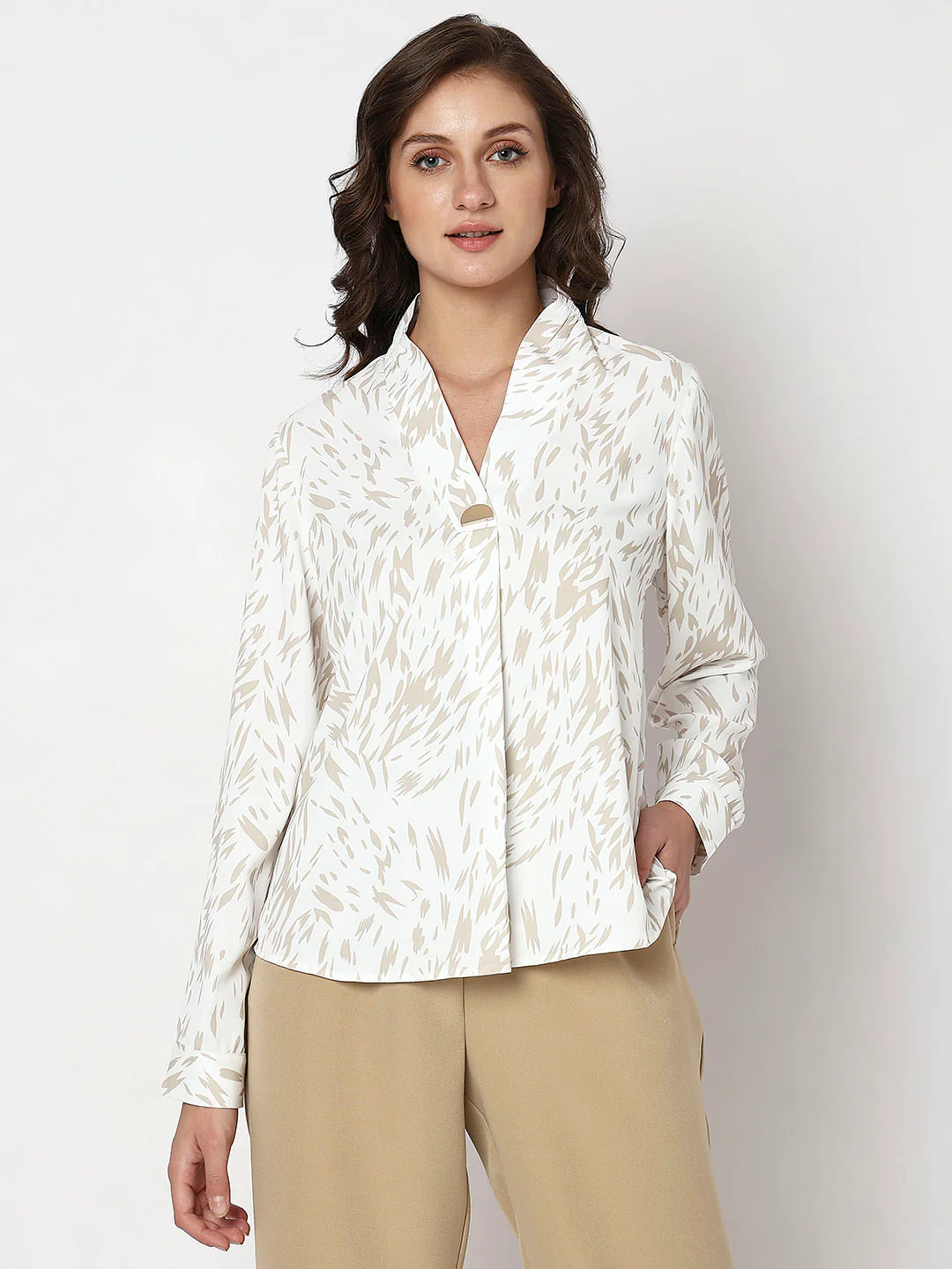 White Printed Top - Image 2