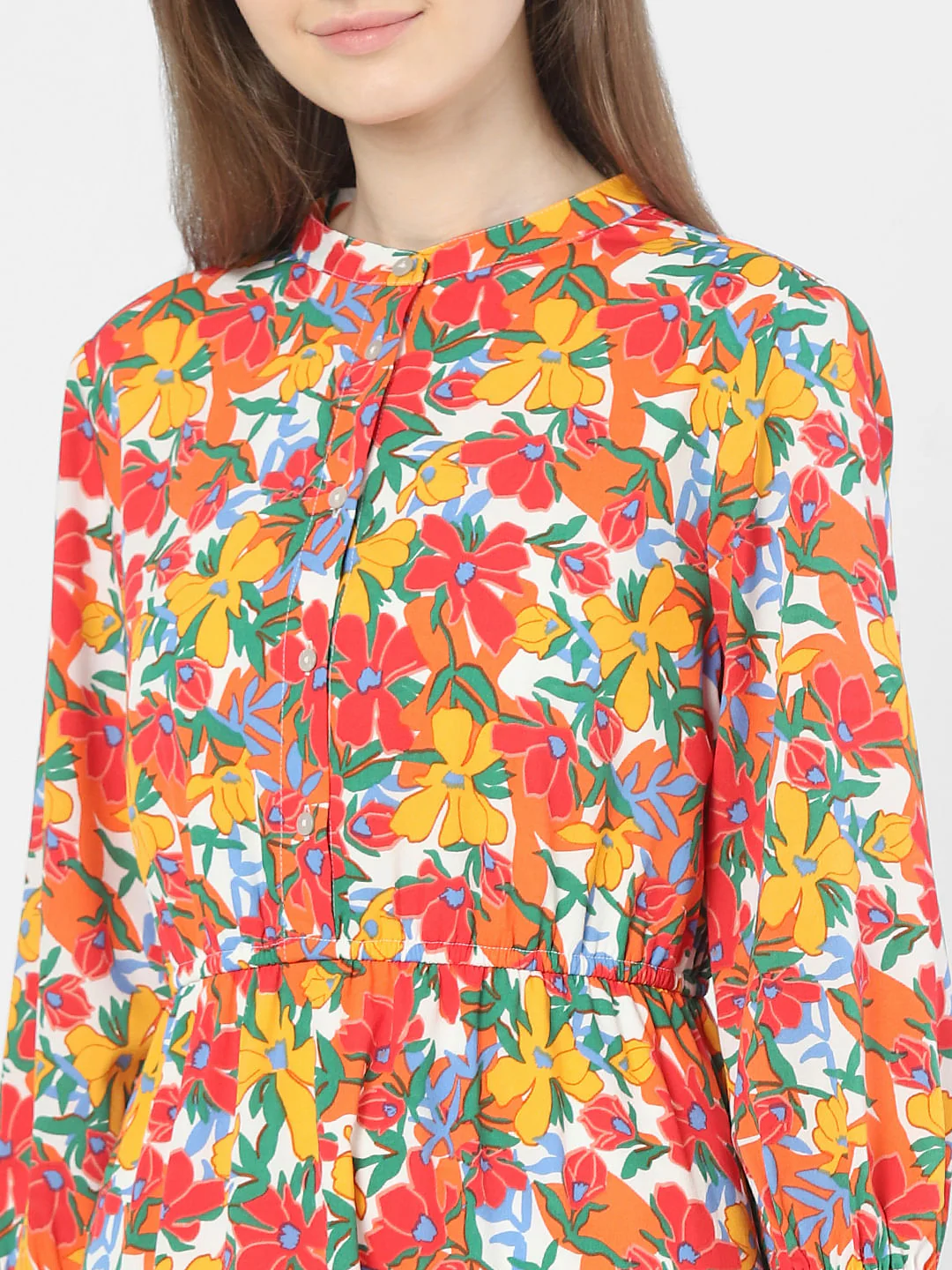 Pink Floral Print Dress - Image 4