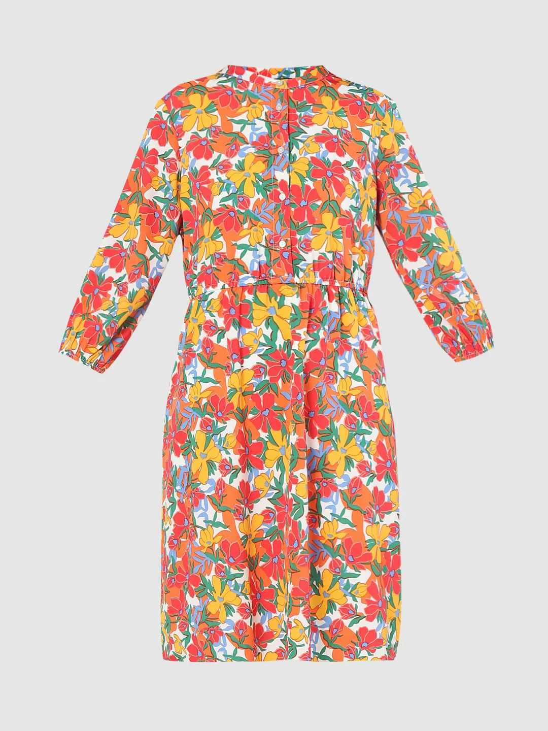 Pink Floral Print Dress - Image 5