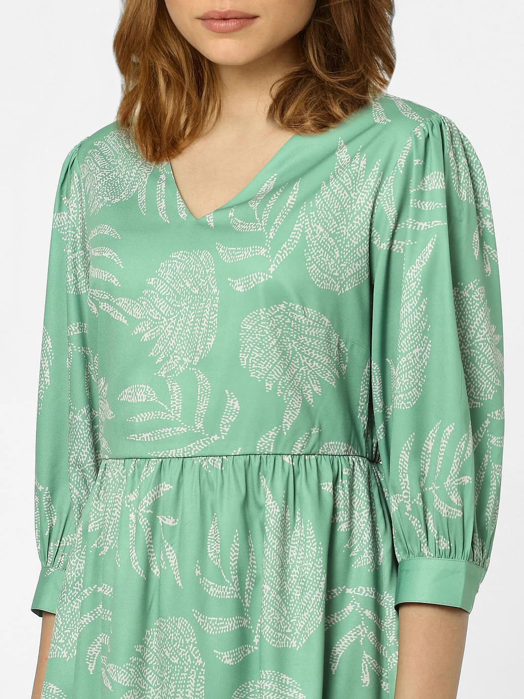 Green Floral Shift Dress - Image 4