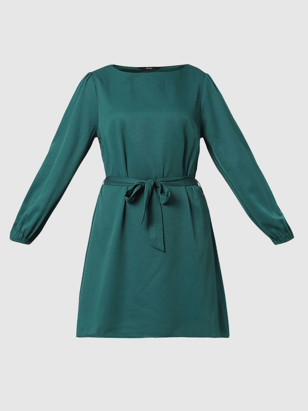 Dark Green Fit & Flare Dress - Image 5