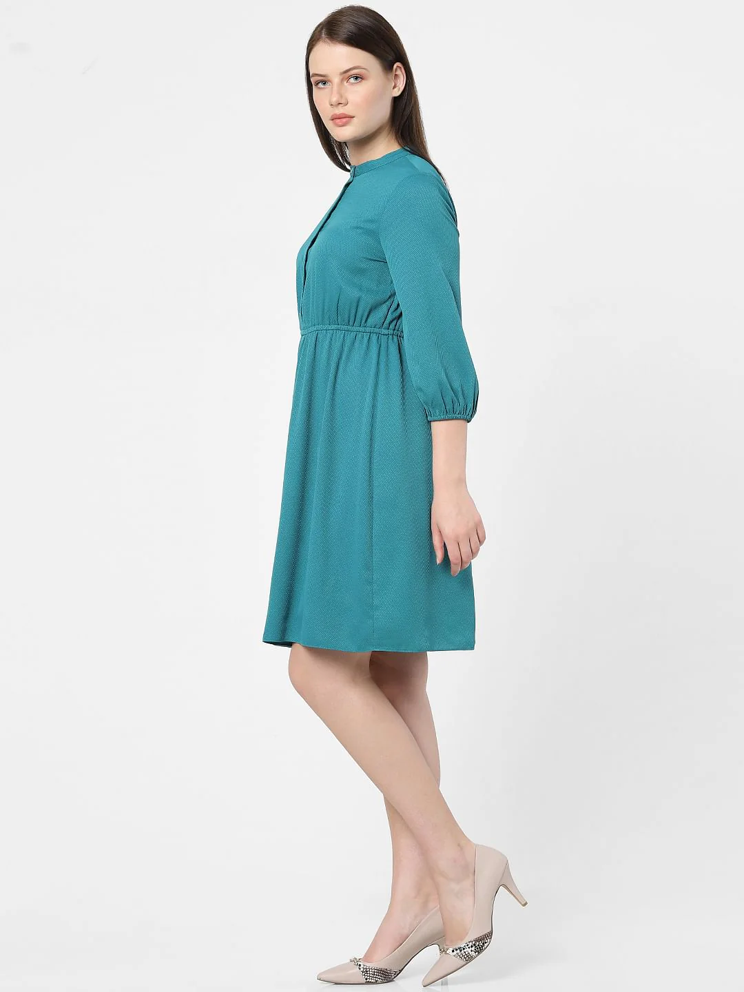 Blue Fit & Flare Dress - Image 2