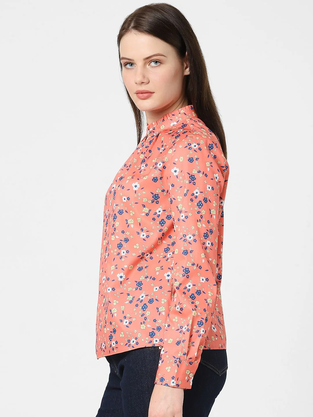 Orange Floral Print Top - Image 2
