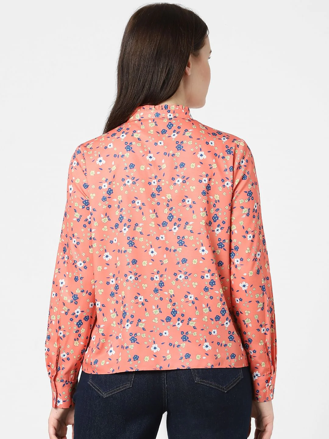 Orange Floral Print Top - Image 3
