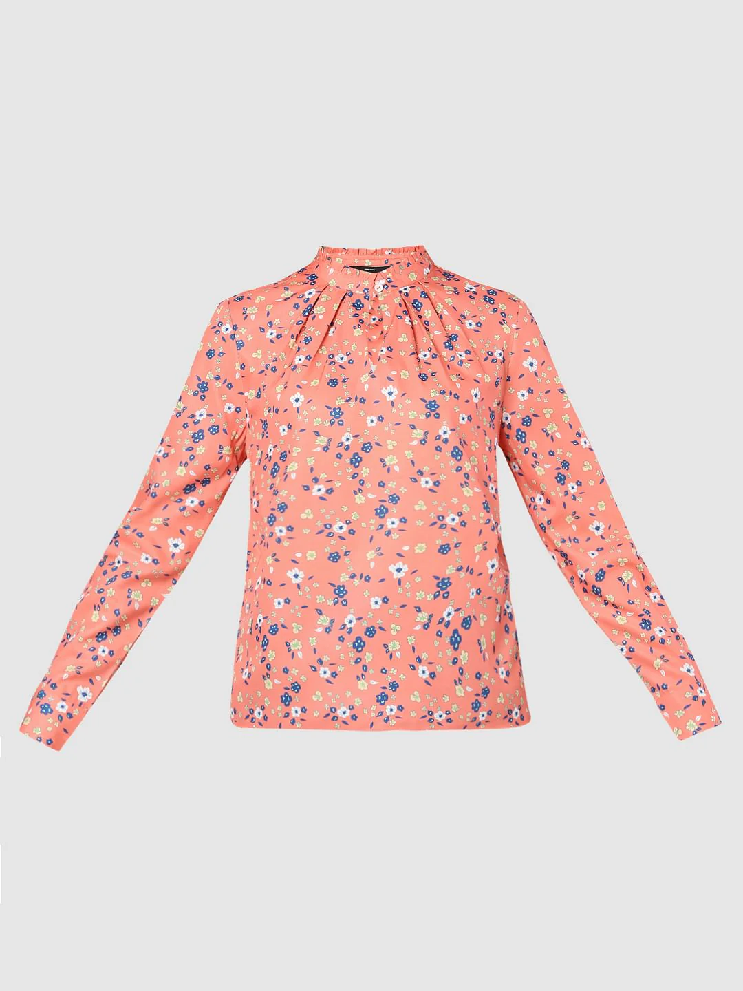 Orange Floral Print Top - Image 6