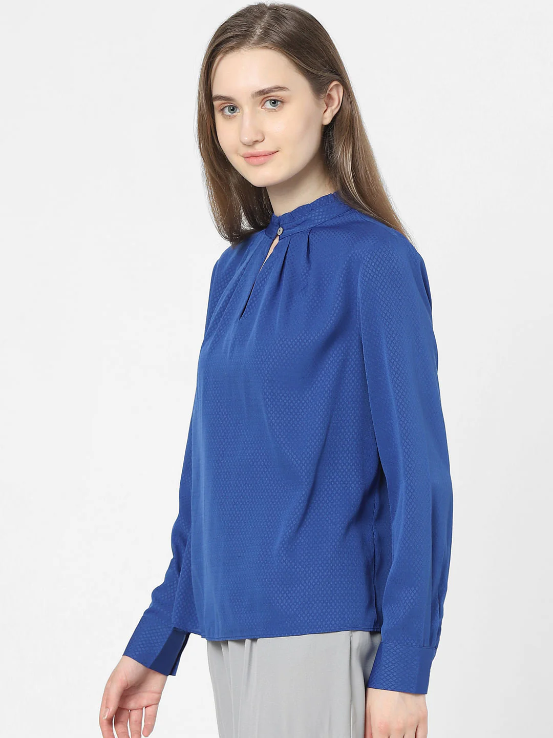 Blue High Neck Top - Image 2