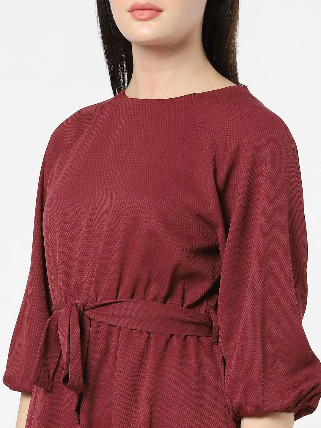 Wine Shift Dress - Image 4