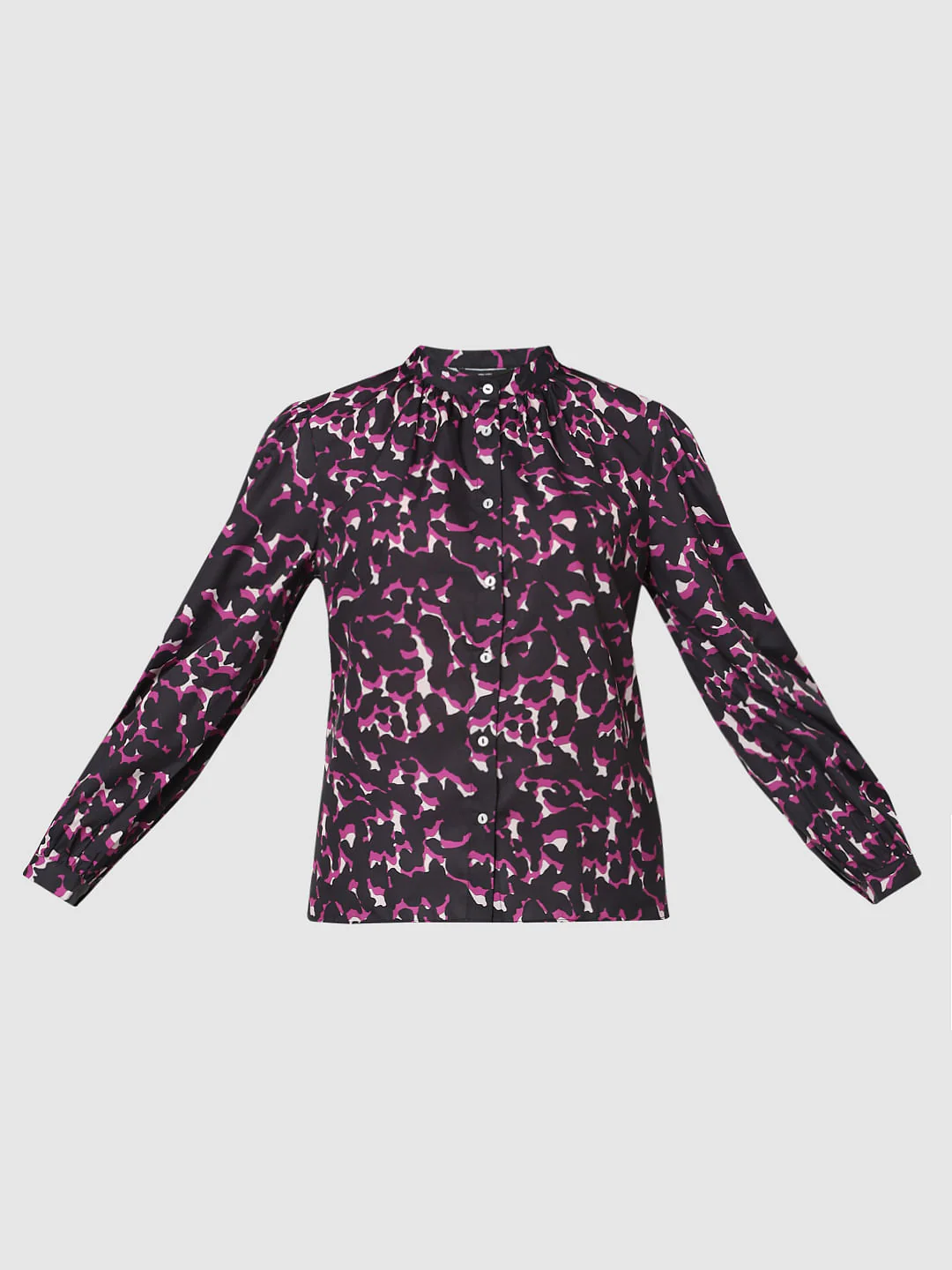 Black Abstract Print Top - Image 6