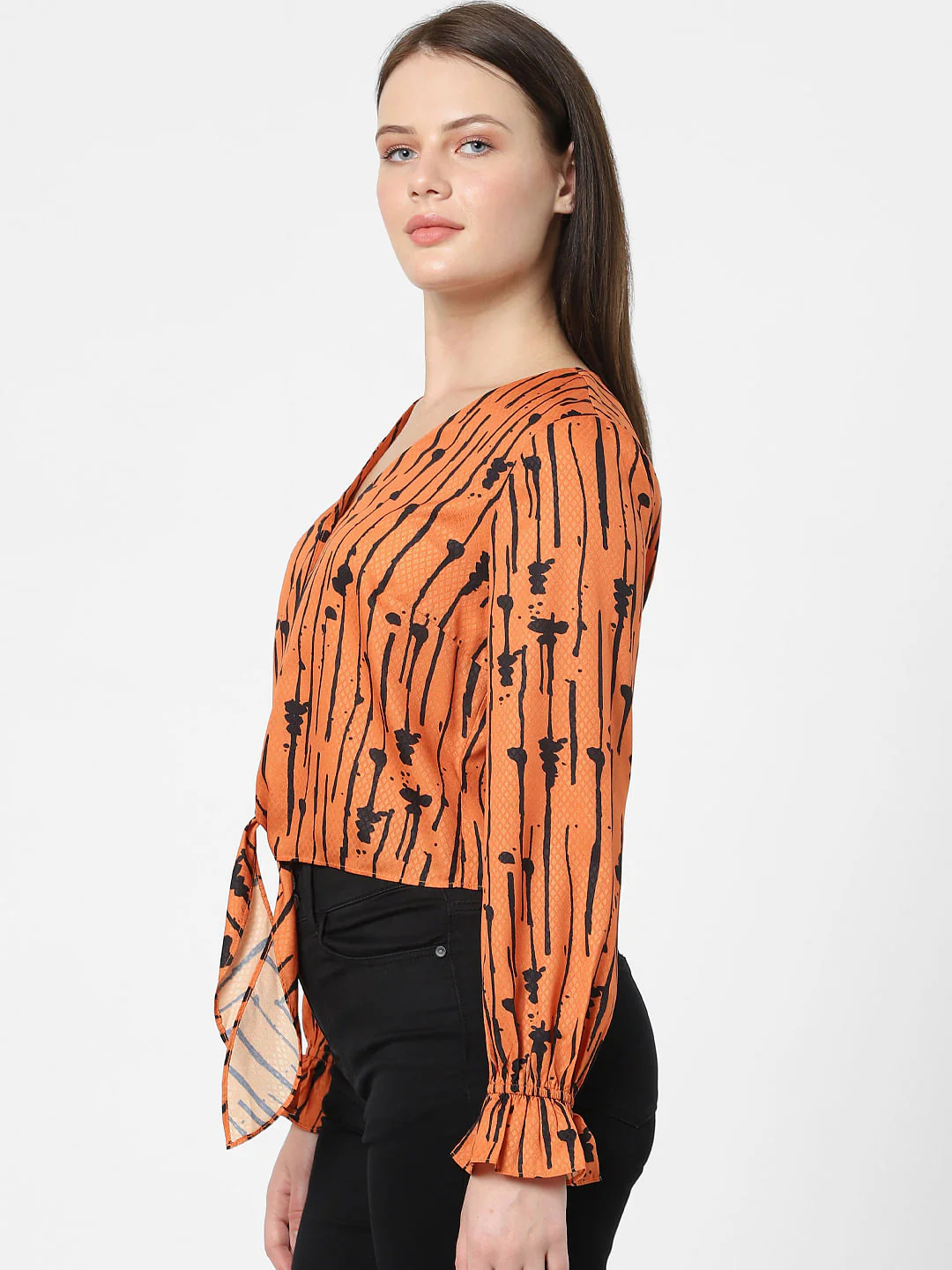 Orange Printed Top - Image 2