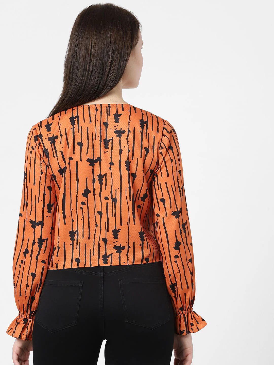 Orange Printed Top - Image 3