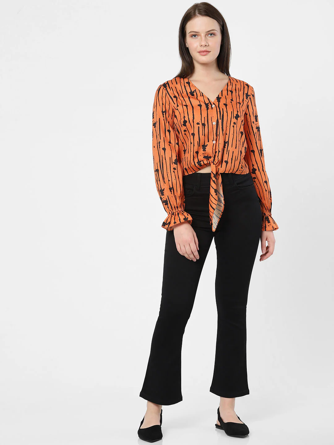 Orange Printed Top - Image 5