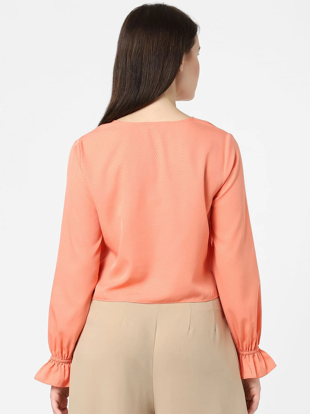 Orange Front Knot Top - Image 3