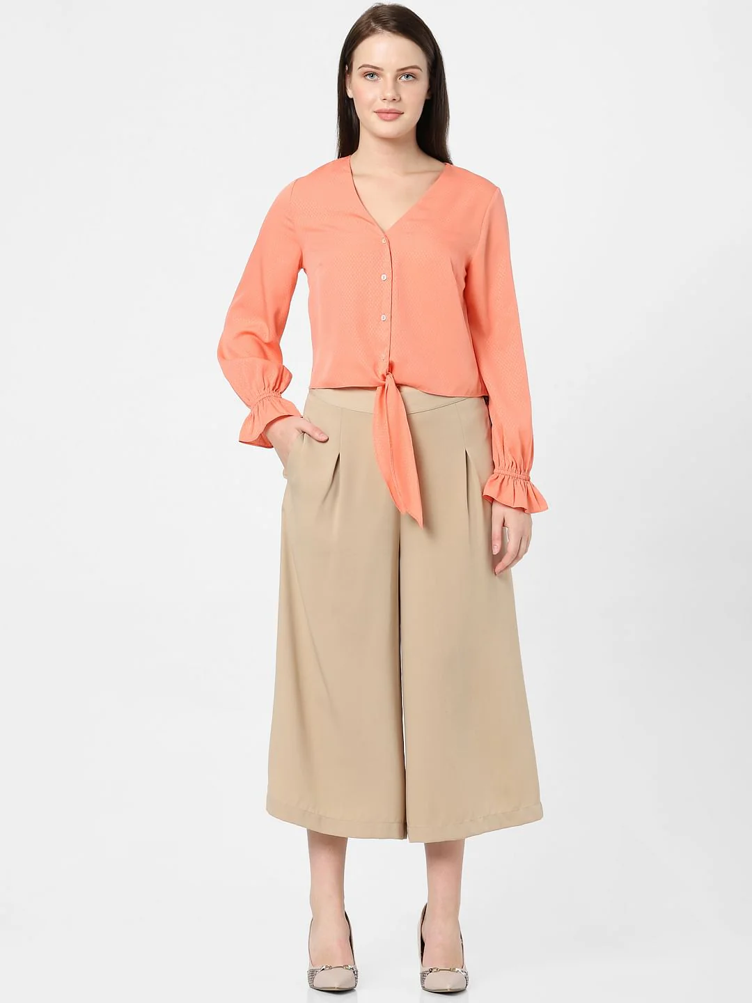 Orange Front Knot Top - Image 4