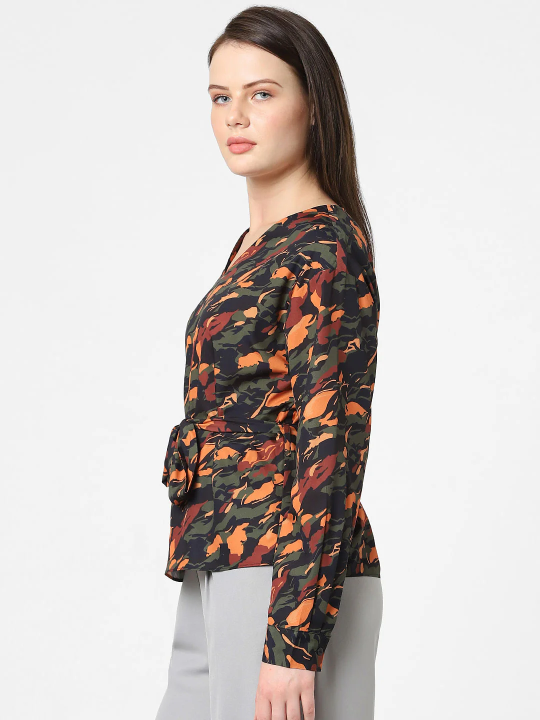 Black Abstract Print Top - Image 2