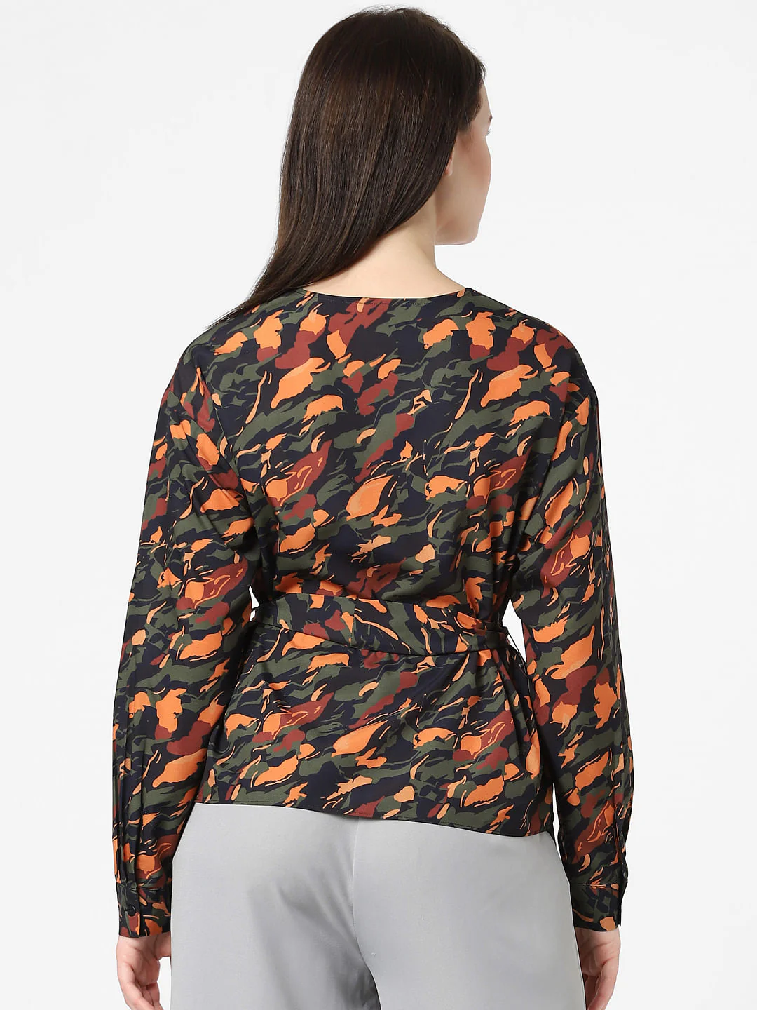 Black Abstract Print Top - Image 3