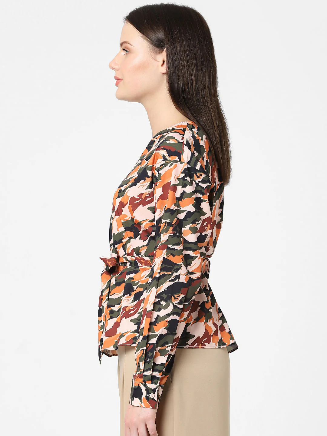 Green Abstract Print Top - Image 2