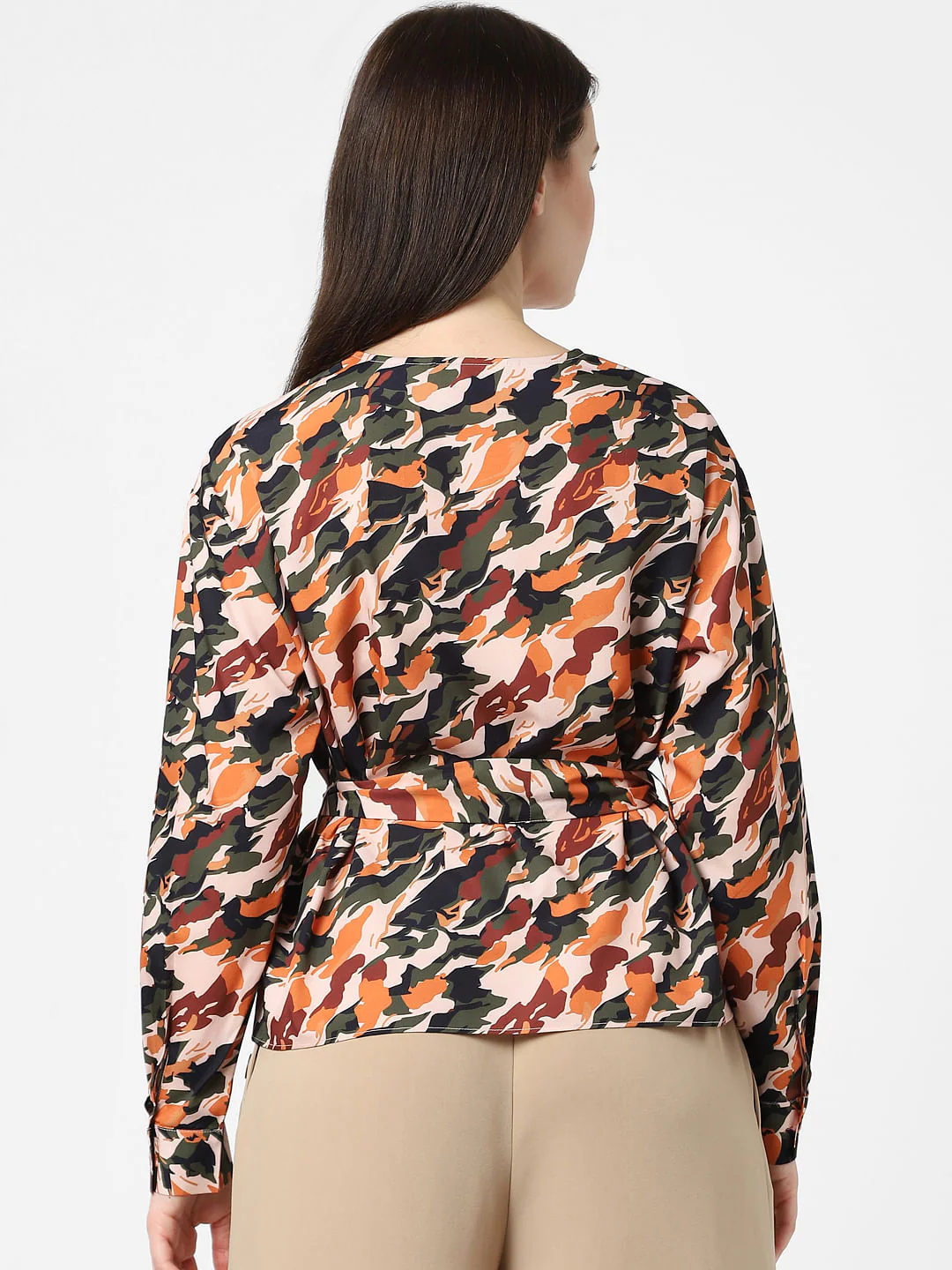 Green Abstract Print Top - Image 3